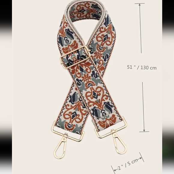 Embroidered Purse Strap - Picture 3 of 4